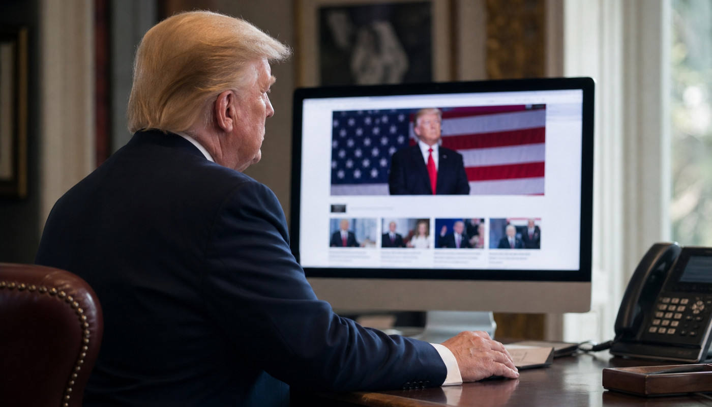 El nuevo sitio web del ex presidente estadounidense Donald Trump